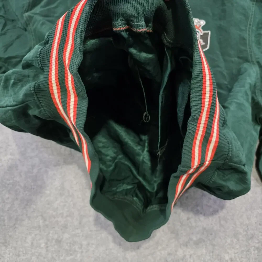 Vintage Miami Hurricanes Jacket Mens XL Green NCAA Football Starter Pullover 90s